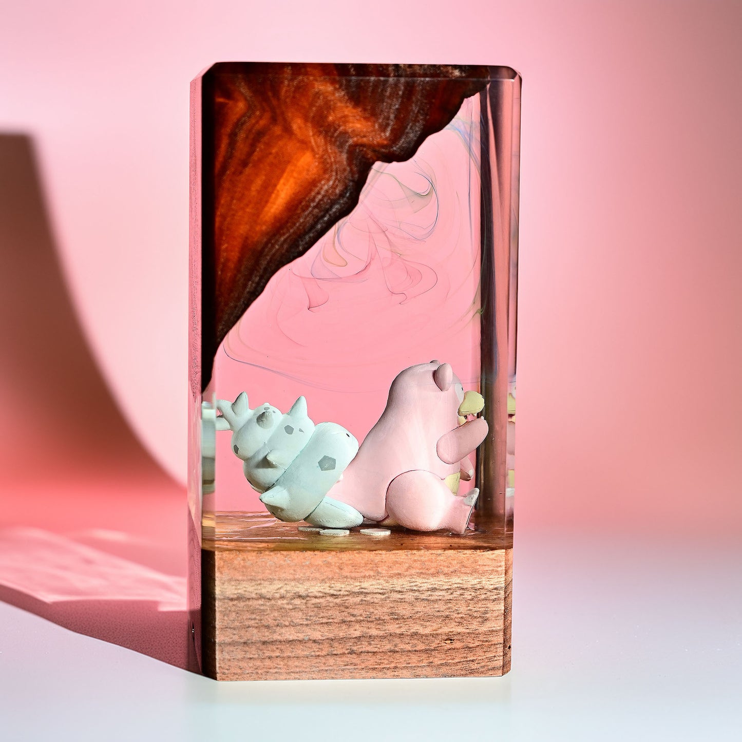 Slowbro Resin Epoxy Lamp Multicolor / Size XL: 16 x 7 x 7 (cm) – Handmade Resin Lamp by Rescene Studio | Rescene Studio