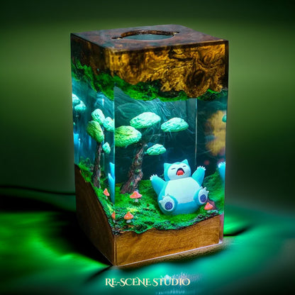 Sleeping Giant Bear Resin Lamp — Detailed Display | Premium 3D Resin Diorama with RGB Color-Changing Light