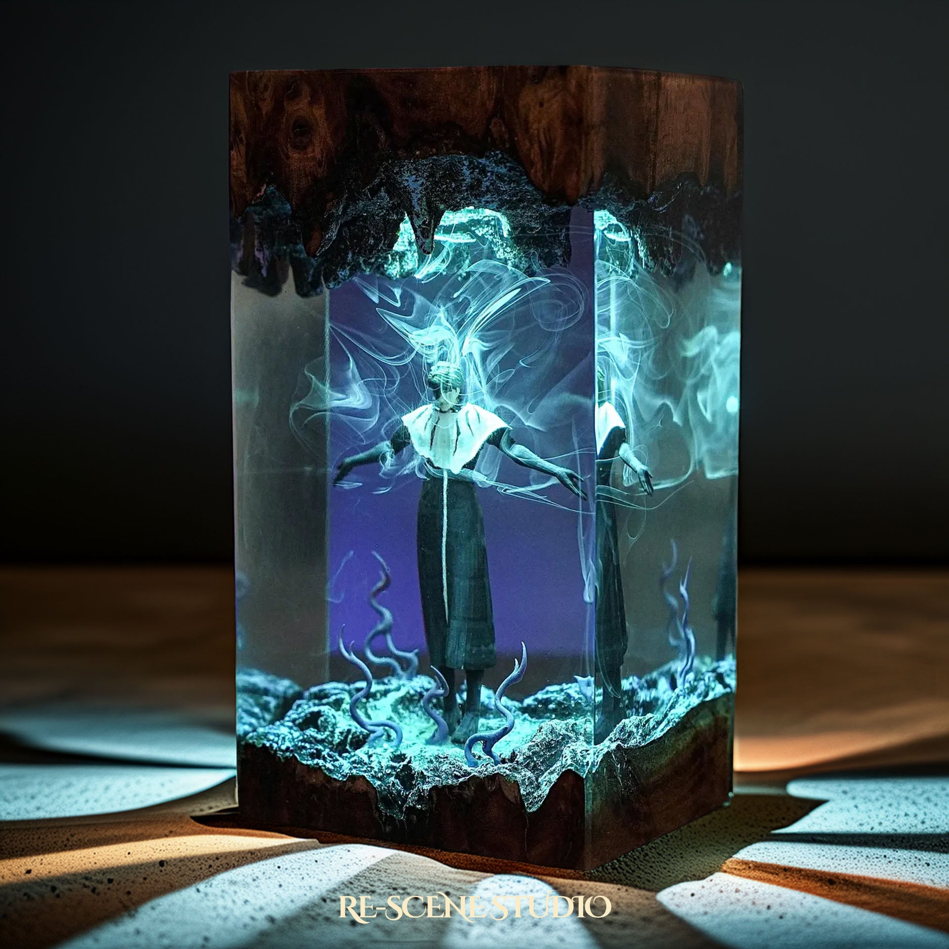 S.osuke A.izen Resin Lamp — Handcrafted Glowing Resin Art Gift