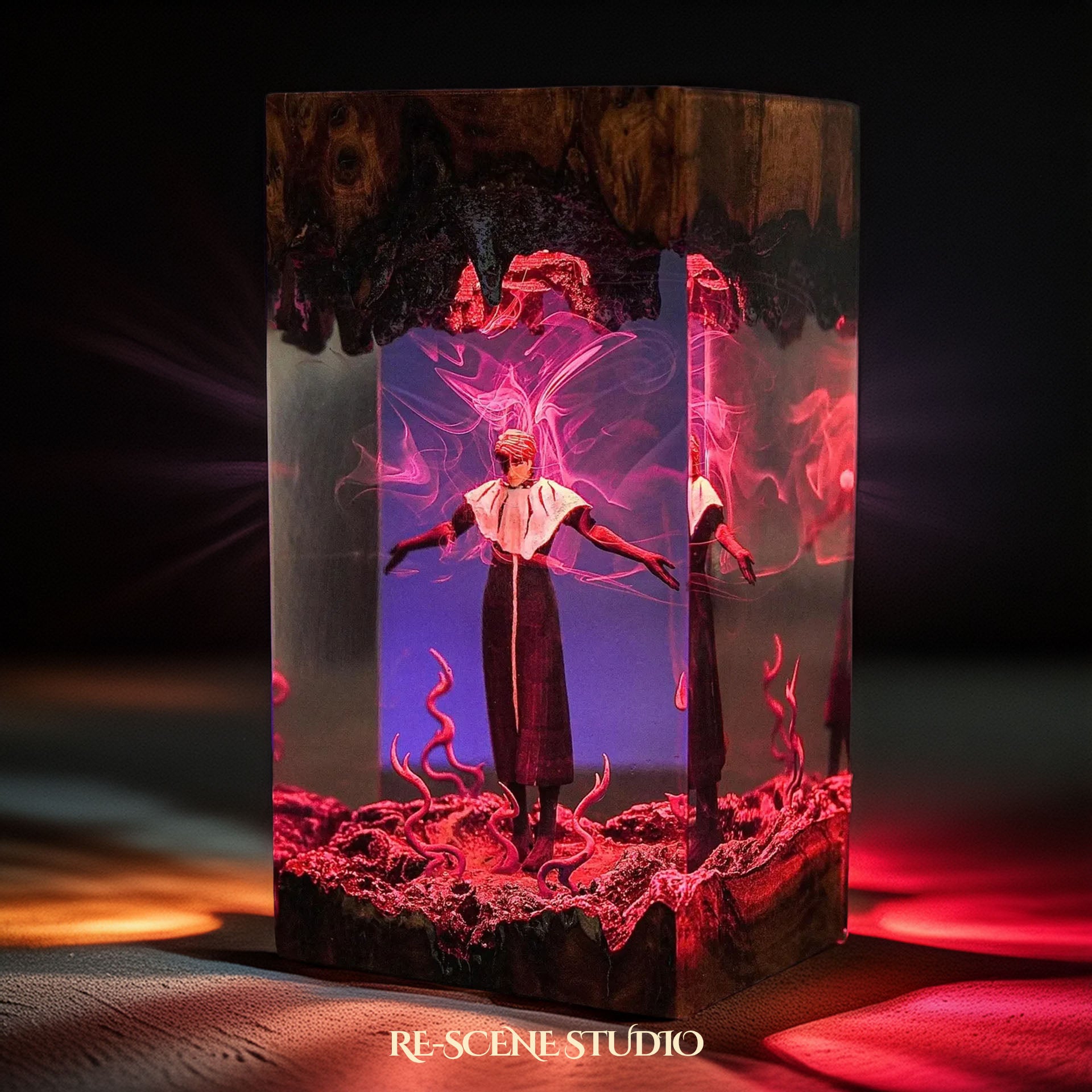 S.osuke A.izen Resin Lamp — Handcrafted Glowing Resin Art Gift