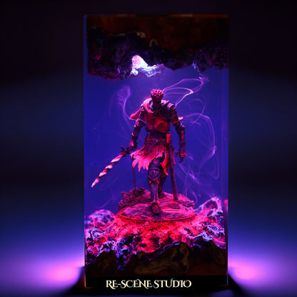 S.oul Of C.inder Resin Lamp — Side Profile View | Handmade Pop-Culture Resin Art, Perfect Themed Gift