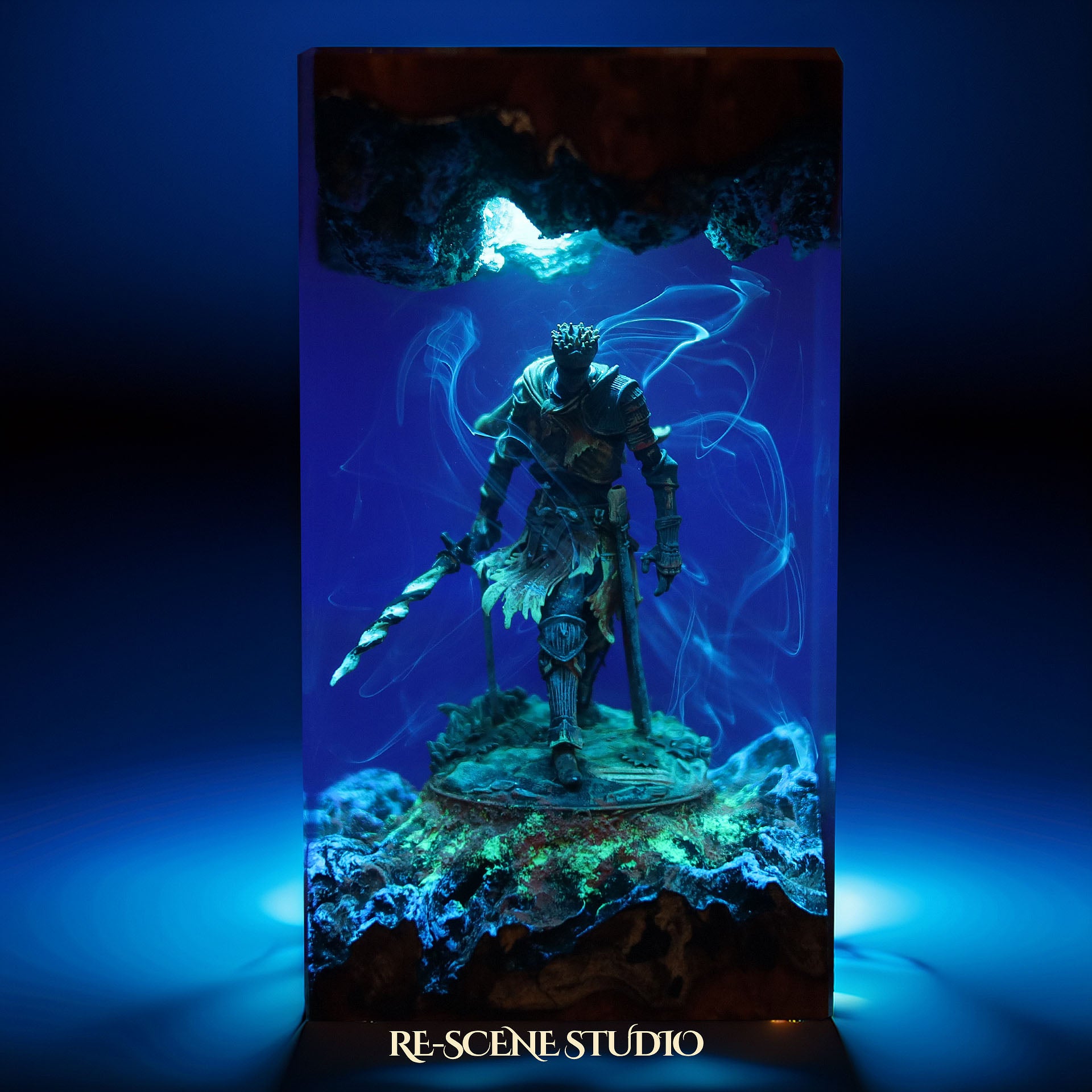 S.oul Of C.inder Resin Lamp — Detailed Display | Premium 3D Resin Diorama with RGB Color-Changing Light