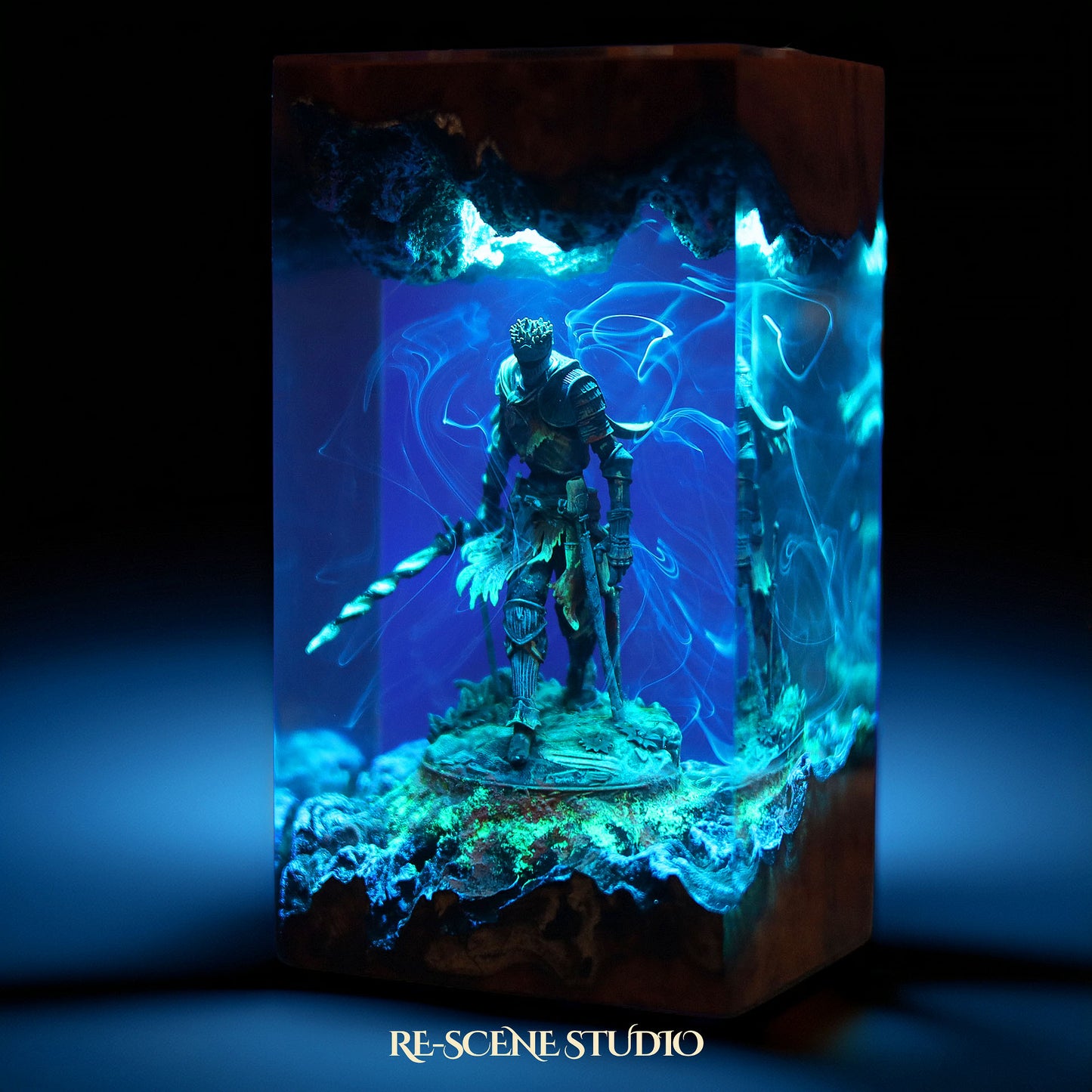 S.oul Of C.inder Resin Lamp — Display Setup | Artisan Resin Art Lamp, Ambient Light for Home or Office
