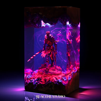 S.oul Of C.inder Resin Lamp — Handcrafted Epoxy Resin LED Lamp | Unique Ambient Decor & Collector's Gift