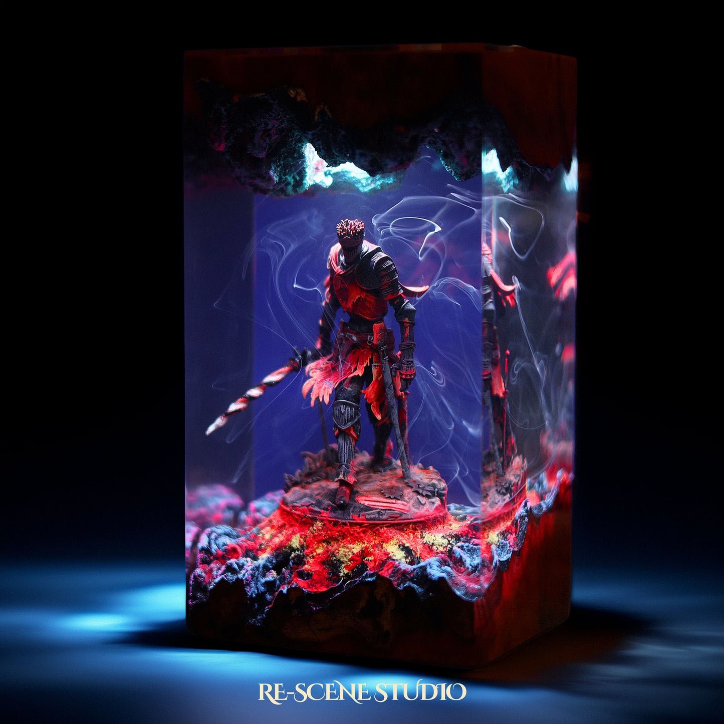 S.oul Of C.inder Resin Lamp — Detailed Display | Premium 3D Resin Diorama with RGB Color-Changing Light