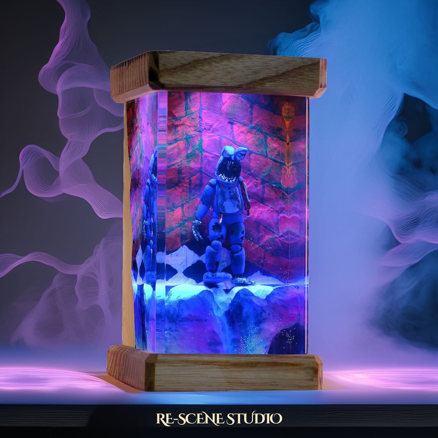Spring Bonnie Resin Epoxy Lamp Multicolor / Size M: 6 x 6 x 12 (cm) – Handmade Resin Lamp by Rescene Studio | Rescene Studio