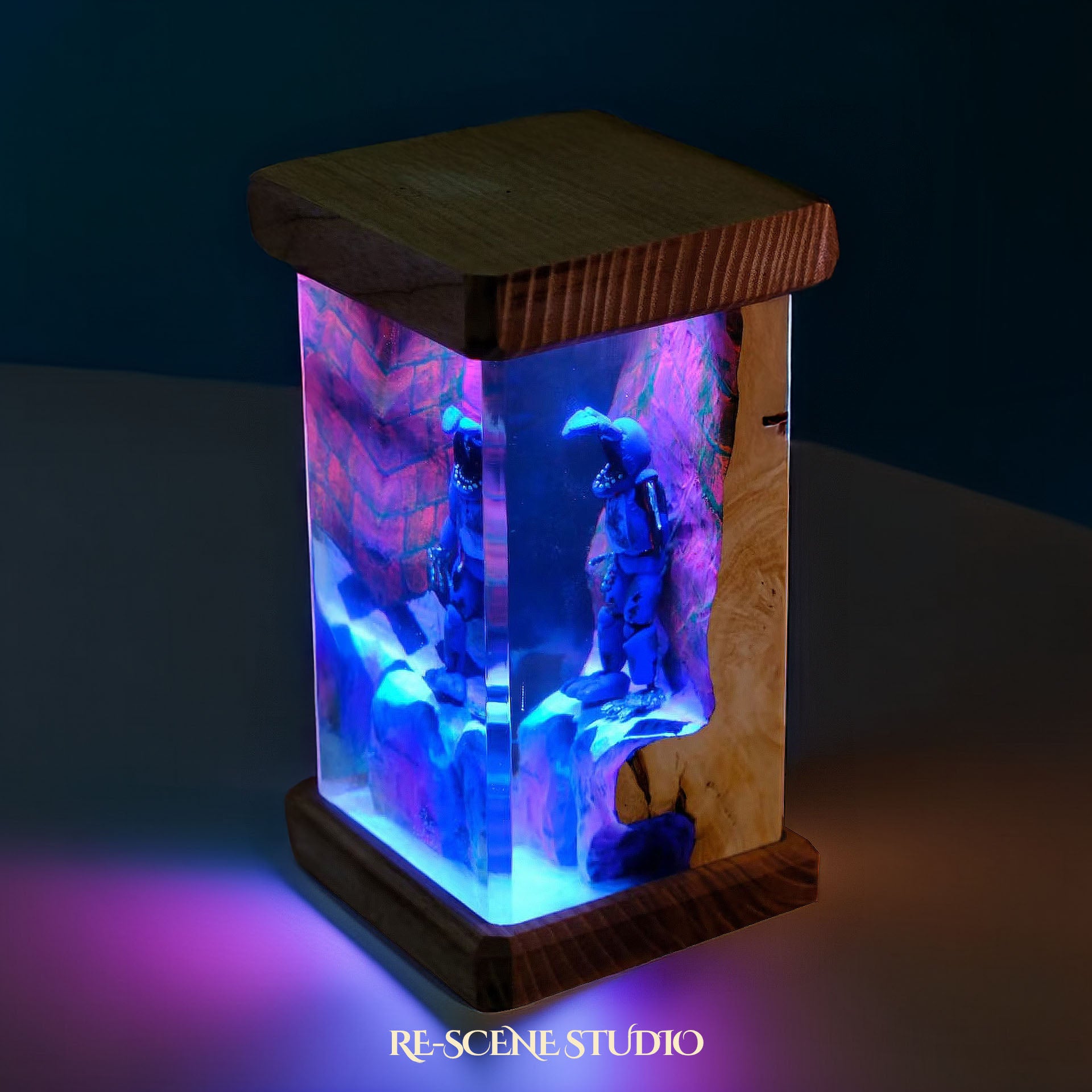 Spring Bonnie Resin Epoxy Lamp Multicolor / Size M: 6 x 6 x 12 (cm) – Handmade Epoxy Resin Lamp by Rescene Studio | Rescene Studio