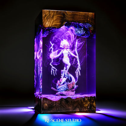 Storm Resin Lamp — Display Setup | Artisan Resin Art Lamp, Ambient Light for Home or Office