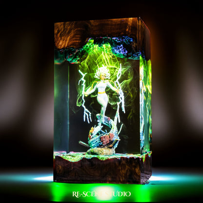 Storm Resin Lamp — Handcrafted Epoxy Resin LED Lamp | Unique Ambient Decor & Collector's Gift