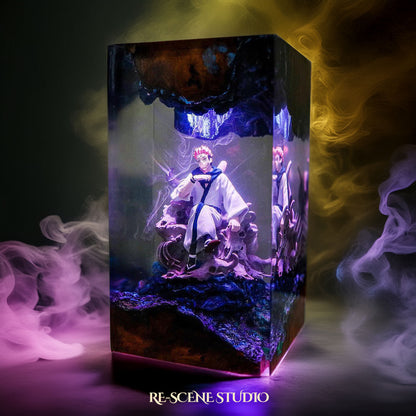 Sukuna Resin Lamp 01 - Jujutsu Kaisen Multicolor / Size M: 7 x 13 x 7 (cm) – Handmade Resin Lamp by Rescene Studio | Rescene Studio