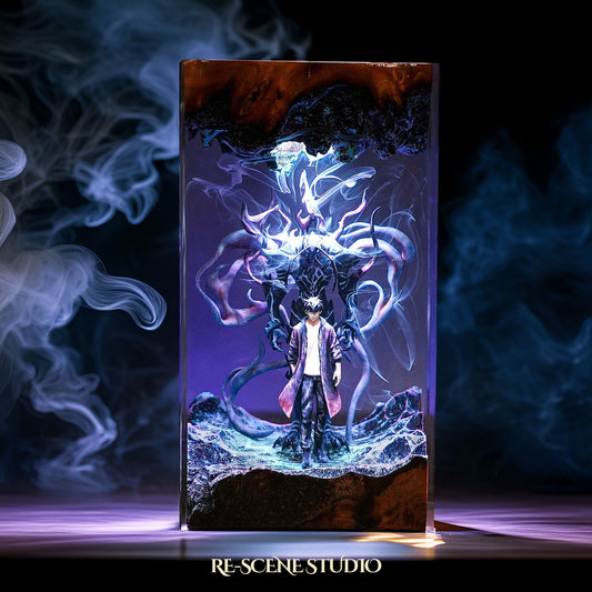 Sung Jin-woo Resin Lamp V1, handcrafted epoxy resin LED lamp