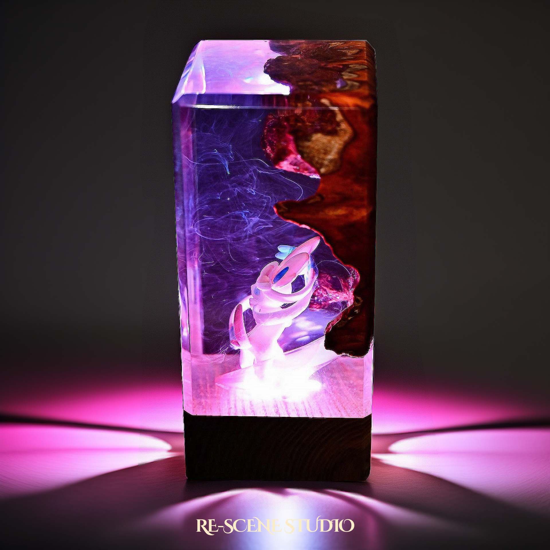 Sylveon Resin Epoxy Lamp Multicolor / Size XL: 16 x 7 x 7 (cm) – Handmade Epoxy Resin Lamp by Rescene Studio | Rescene Studio