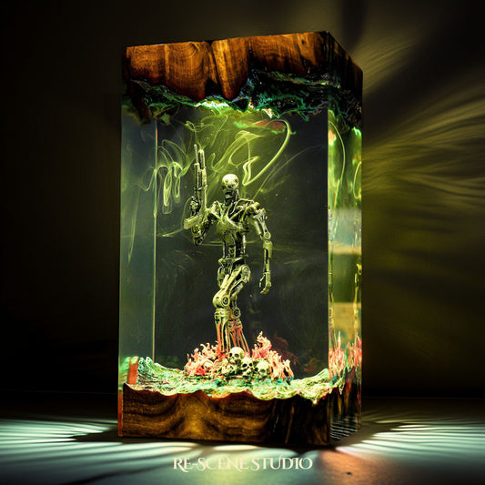 T-800 Endoskeleton Resin Lamp - The Terminator