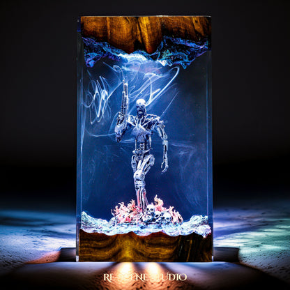 T-800 Endoskeleton Resin Lamp - The Terminator