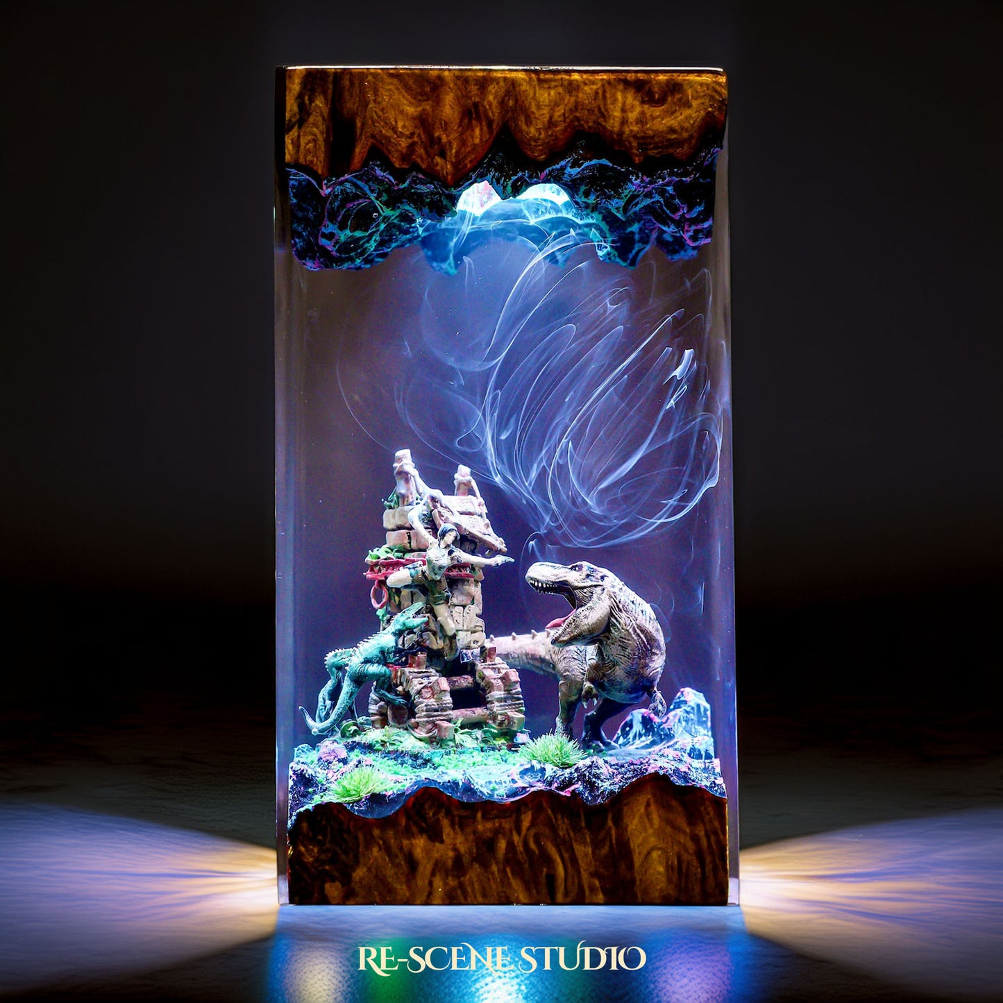 T-Rex Dinosaur Resin Lamp