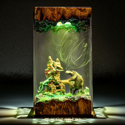 T-Rex Dinosaur Resin Lamp