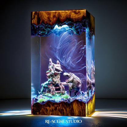 T-Rex Dinosaur Resin Lamp