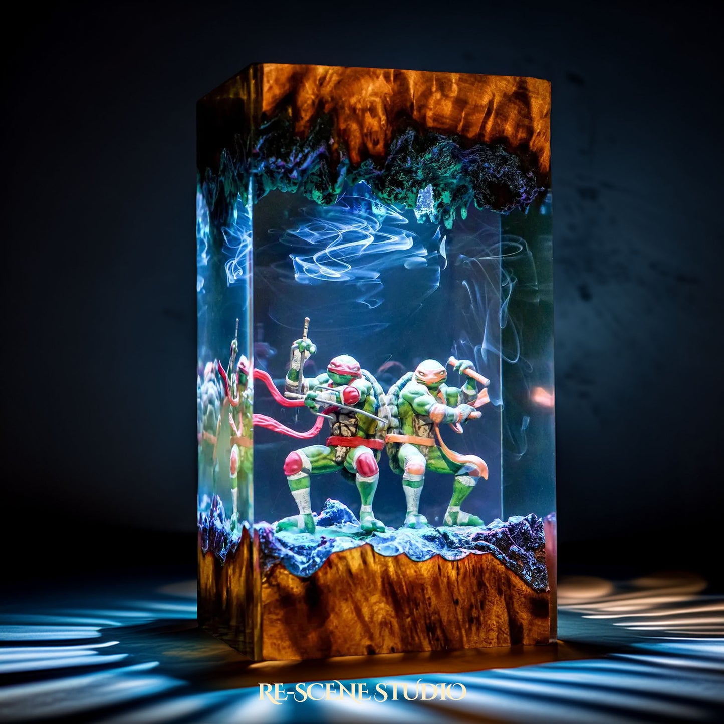 Raphael and Michelangelo Resin Lamp - Teenage Mutant Ninja Turtles