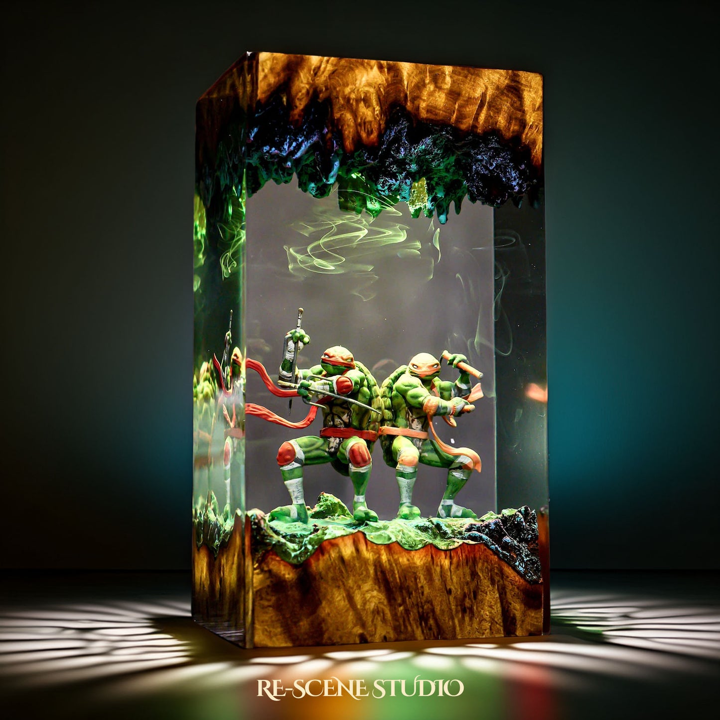 Raphael and Michelangelo Resin Lamp - Teenage Mutant Ninja Turtles