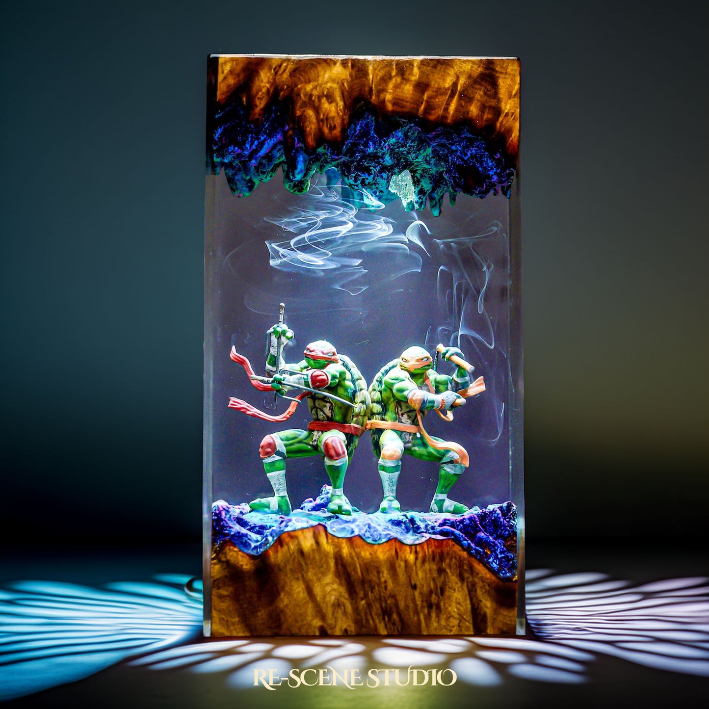 Raphael and Michelangelo Resin Lamp - Teenage Mutant Ninja Turtles