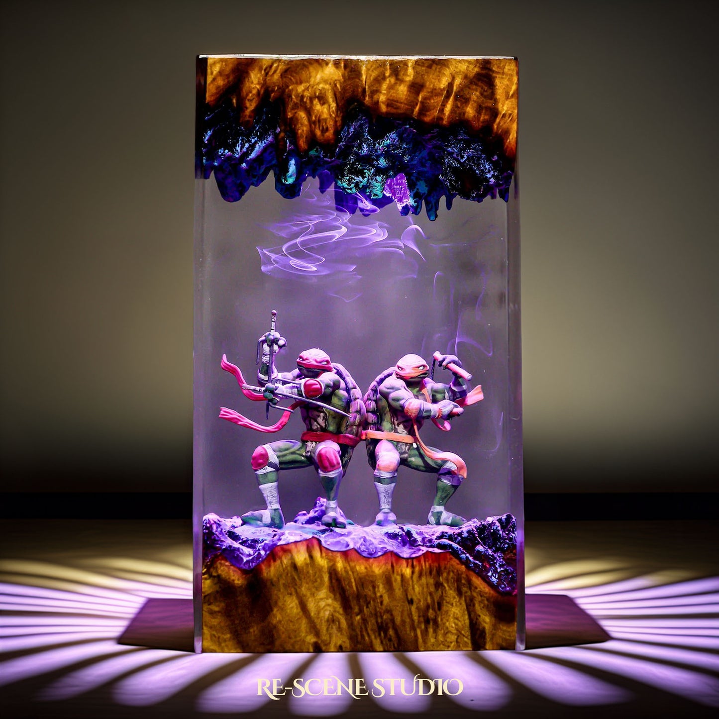 Raphael and Michelangelo Resin Lamp - Teenage Mutant Ninja Turtles