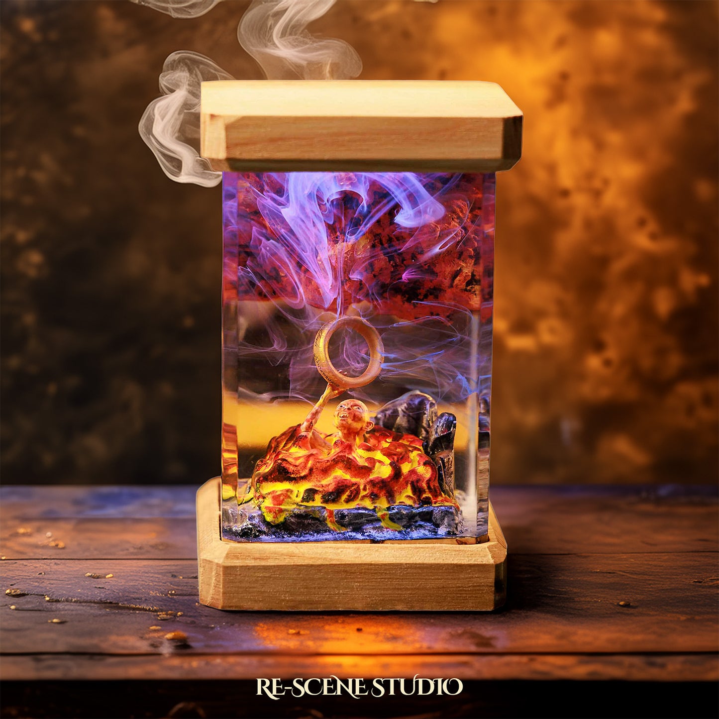 The Lord of the Rings Resin Epoxy Lamp Multicolor / Size M: 6 x 6 x 12 (cm) – Handmade Resin Lamp by Rescene Studio | Rescene Studio