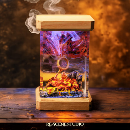 The Lord of the Rings Resin Epoxy Lamp Multicolor / Size M: 6 x 6 x 12 (cm) – Handmade Resin Lamp by Rescene Studio | Rescene Studio
