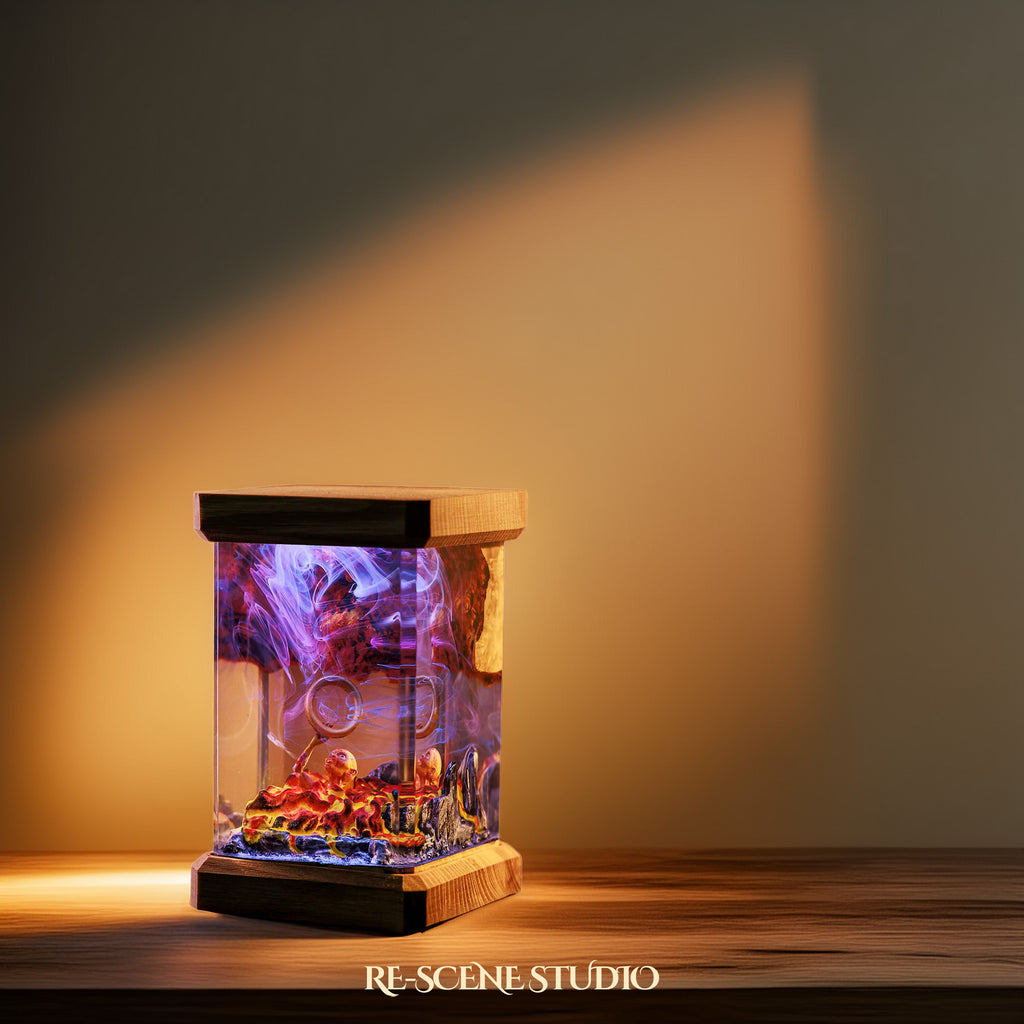 The Lord of the Rings Resin Epoxy Lamp Multicolor / Size M: 6 x 6 x 12 (cm) – Handmade Epoxy Resin Lamp by Rescene Studio | Rescene Studio