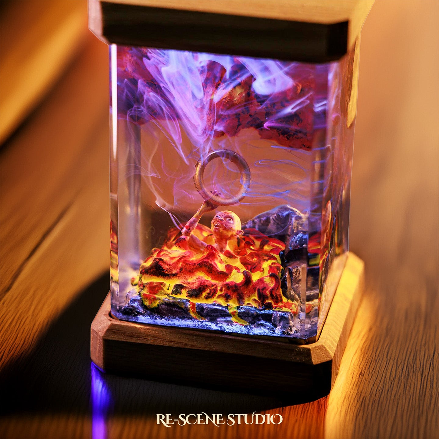 The Lord of the Rings Resin Epoxy Lamp Multicolor / Size M: 6 x 6 x 12 (cm) – Handmade Resin Lamp by Rescene Studio | Rescene Studio