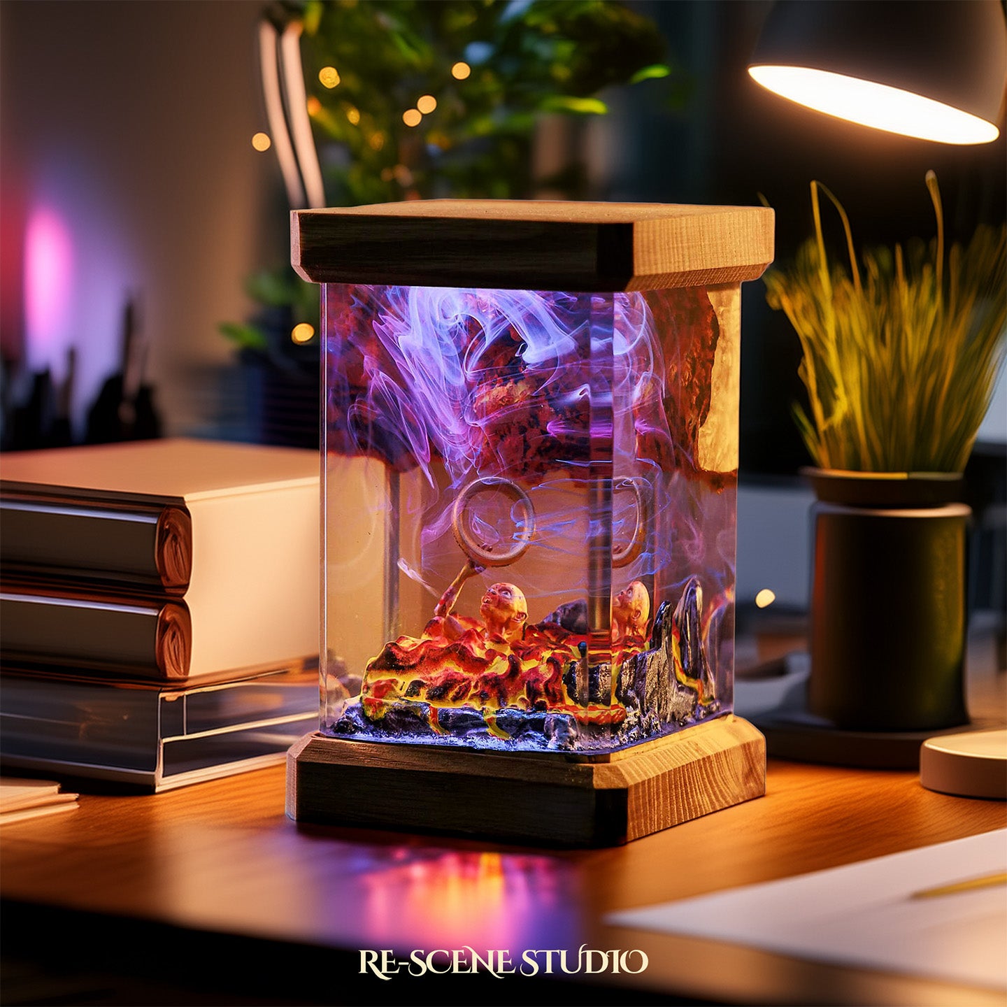 The Lord of the Rings Resin Epoxy Lamp Multicolor / Size M: 6 x 6 x 12 (cm) – Handmade Epoxy Resin Lamp by Rescene Studio | Rescene Studio