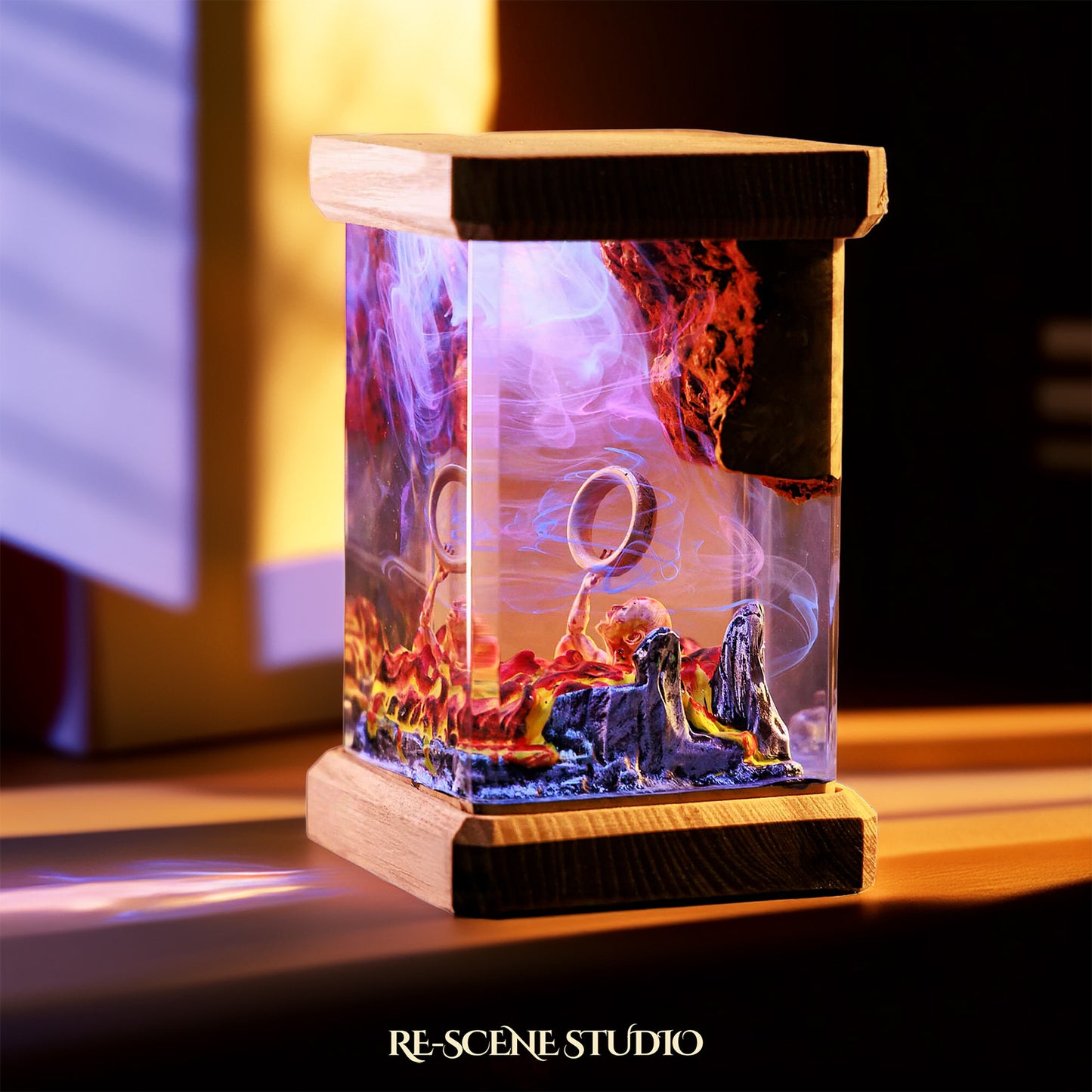 The Lord of the Rings Resin Epoxy Lamp Multicolor / Size M: 6 x 6 x 12 (cm) – Handmade Resin Lamp by Rescene Studio | Rescene Studio