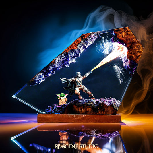 The Mandalorian Resin Lamp - Star Wars: The Mandalorian