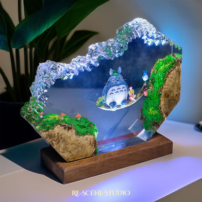 Totoro Forest Swing Resin Epoxy Lamp Multicolor / Size M: 11 x 12 (cm) – Handmade Resin Lamp by Rescene Studio | Rescene Studio
