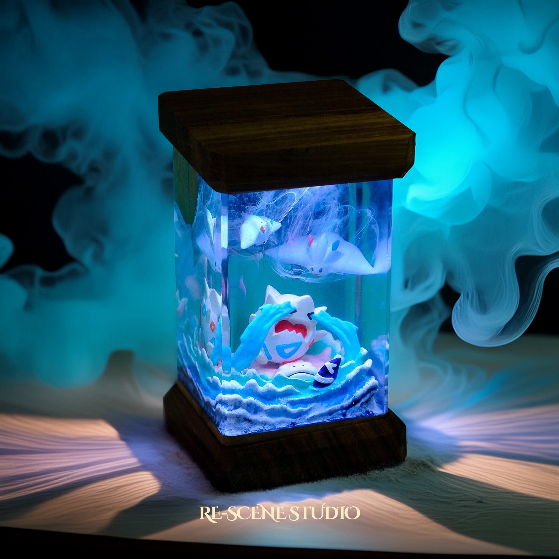 Togepi Resin Epoxy Lamp Multicolor / Size M: 6 x 6 x 12 (cm) – Handmade Epoxy Resin Lamp by Rescene Studio | Rescene Studio