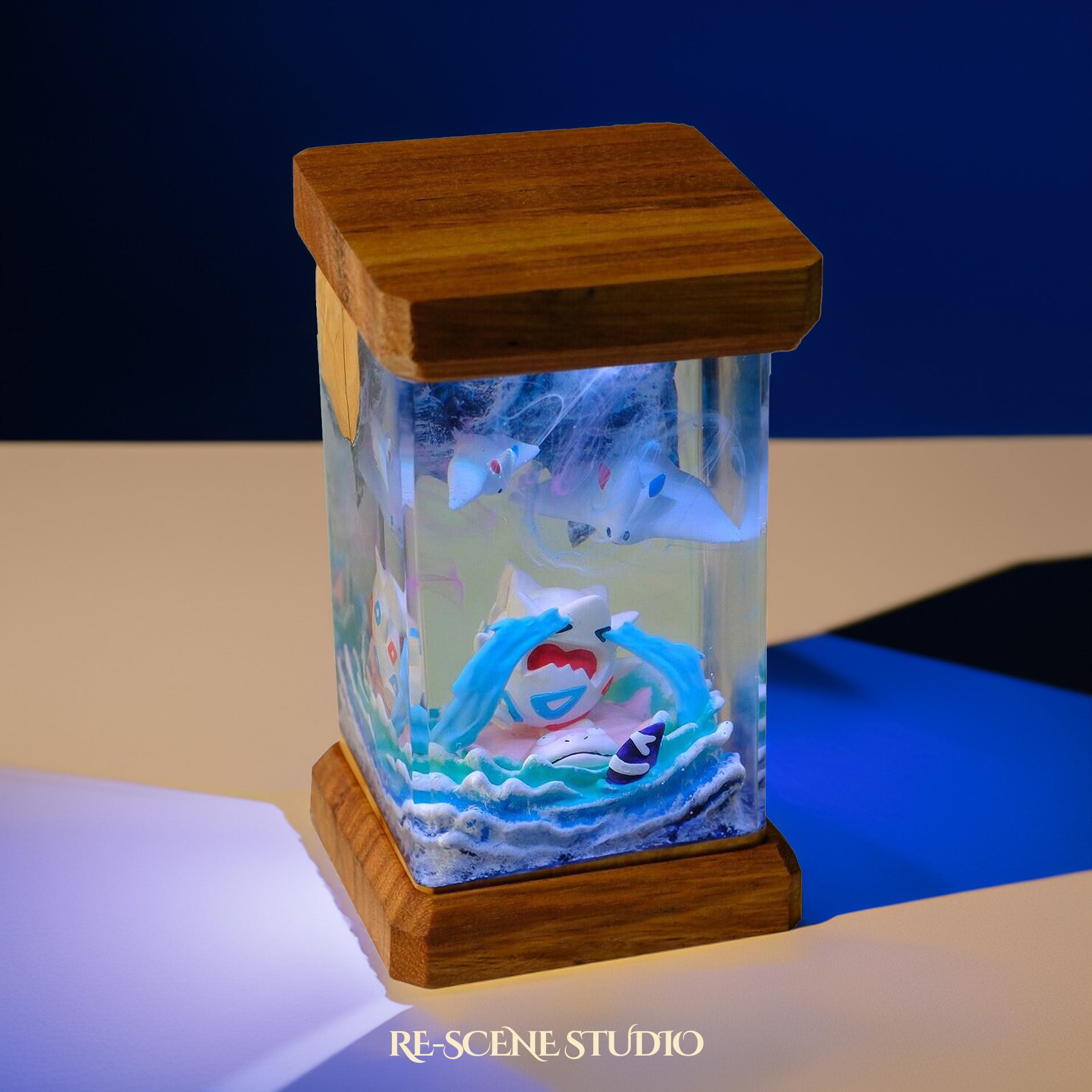 Togepi Resin Epoxy Lamp Multicolor / Size M: 6 x 6 x 12 (cm) – Handmade Epoxy Resin Lamp by Rescene Studio | Rescene Studio