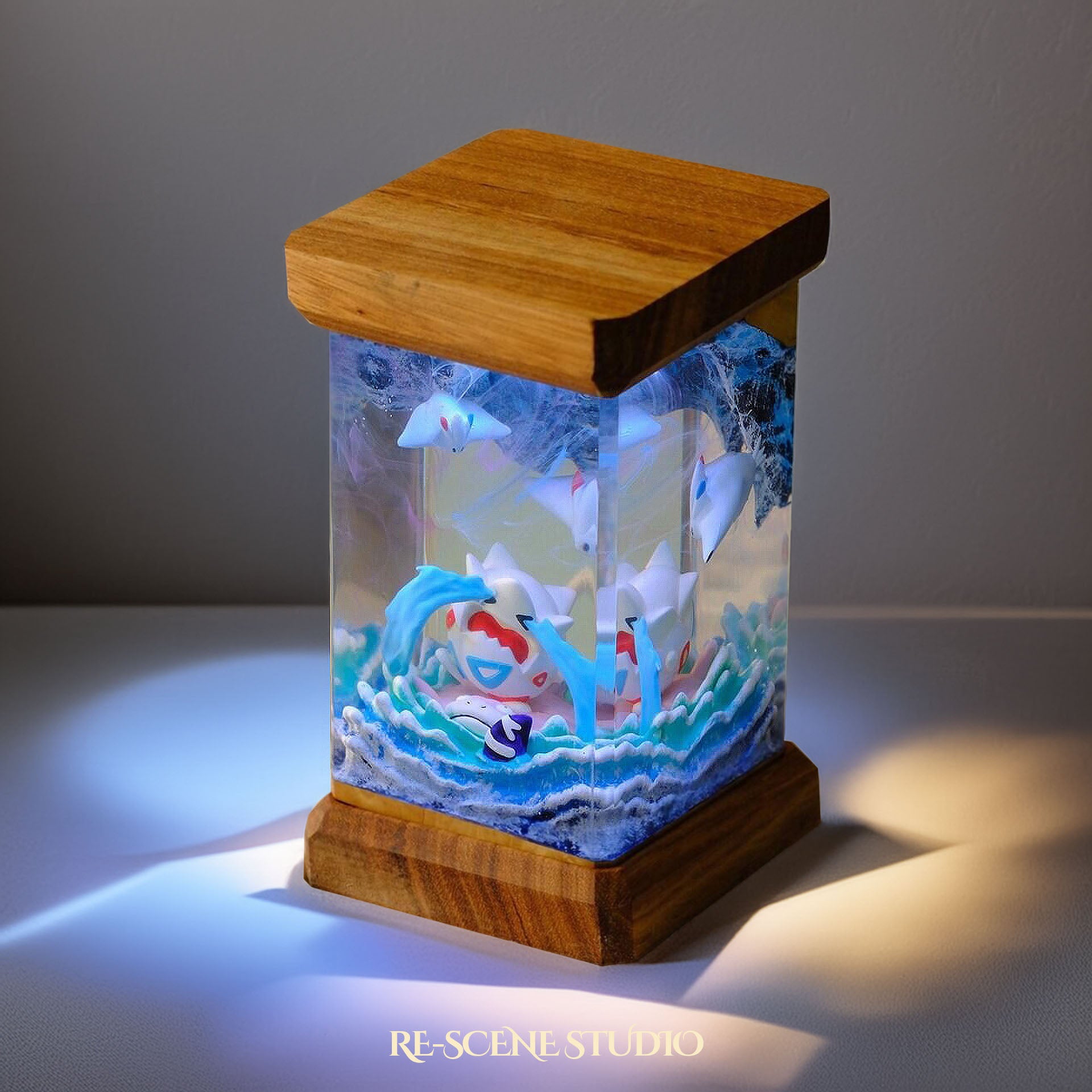 Togepi Resin Epoxy Lamp Multicolor / Size M: 6 x 6 x 12 (cm) – Handmade Epoxy Resin Lamp by Rescene Studio | Rescene Studio