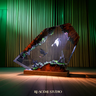 Toothless Resin Lamp — Handcrafted Epoxy Resin LED Lamp | Unique Ambient Decor & Collector's Gift
