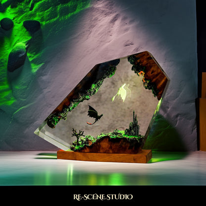 Toothless Resin Lamp - How to Train Your Dragon