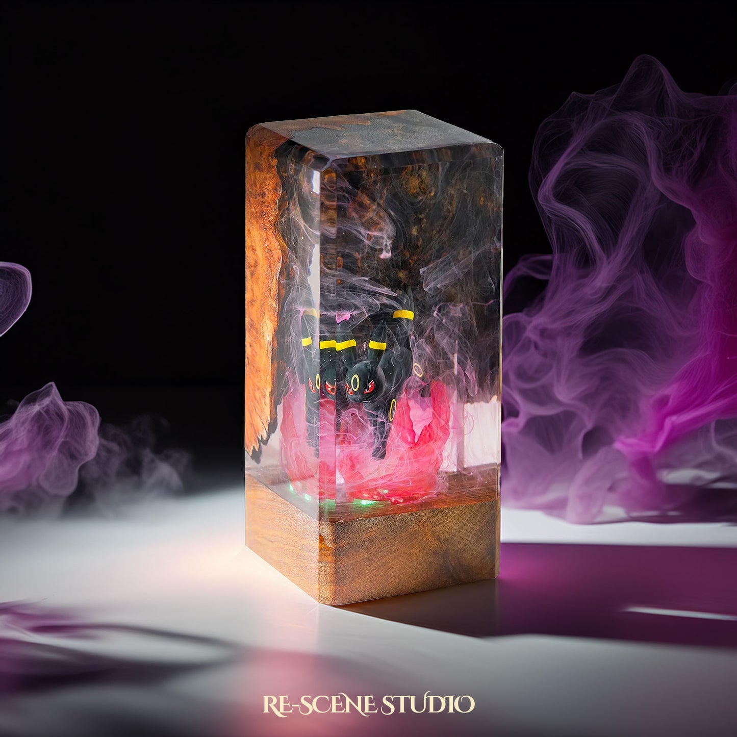 Umbreon Resin Epoxy Lamp Multicolor / Size XL: 16 x 7 x 7 (cm) – Handmade Resin Lamp by Rescene Studio | Rescene Studio