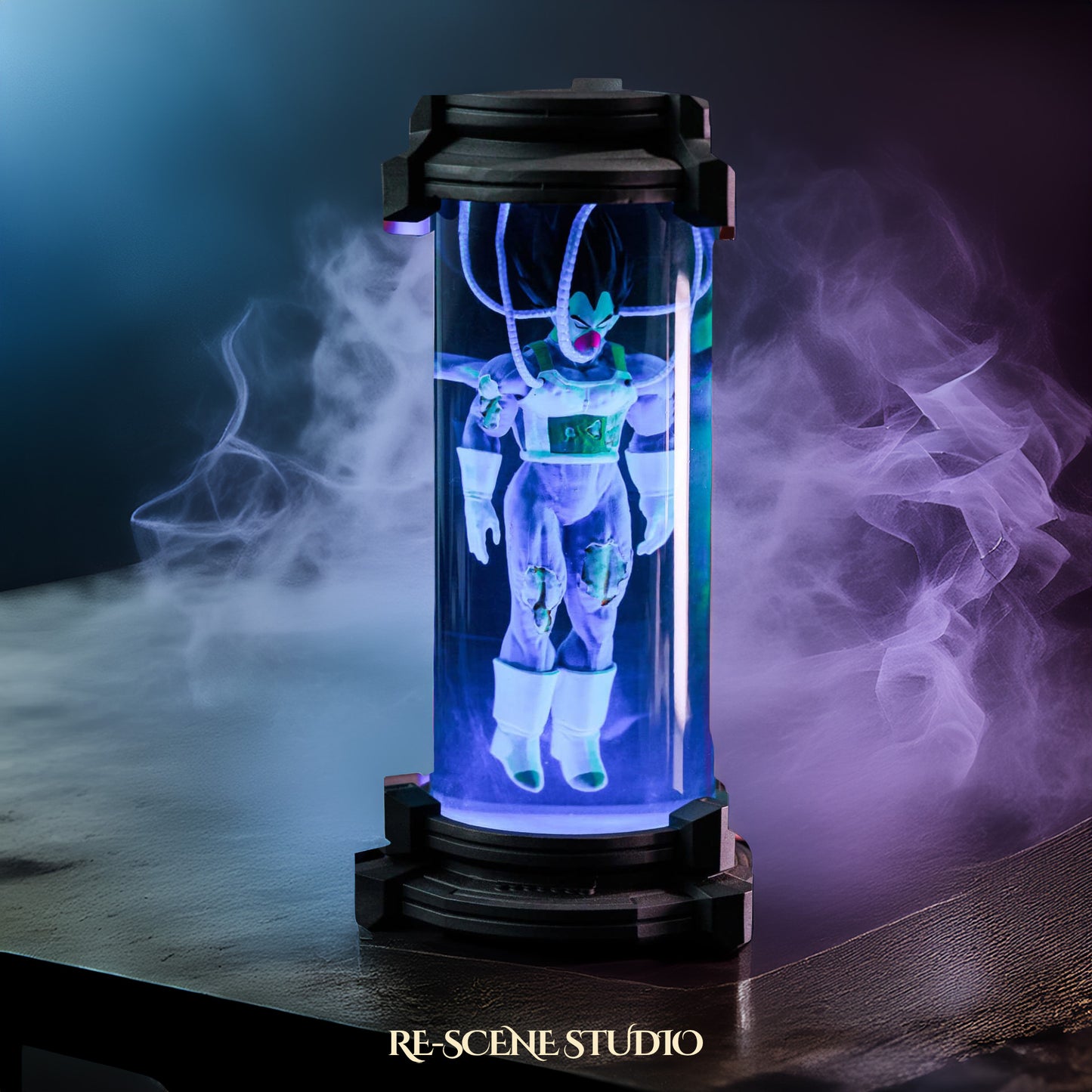 Vegeta Healing Pod Resin Epoxy Lamp Multicolor / Size XL: 19 x 9 x 9 (cm) – Handmade Resin Lamp by Rescene Studio | Rescene Studio