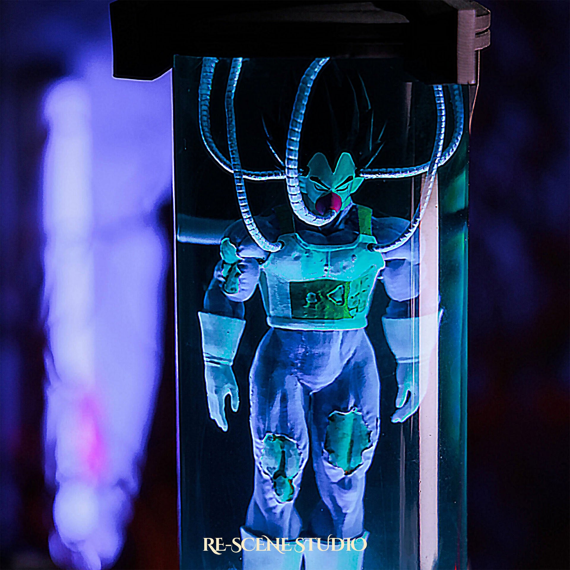 Vegeta Healing Pod Resin Epoxy Lamp Multicolor / Size XL: 19 x 9 x 9 (cm) – Handmade Epoxy Resin Lamp by Rescene Studio | Rescene Studio