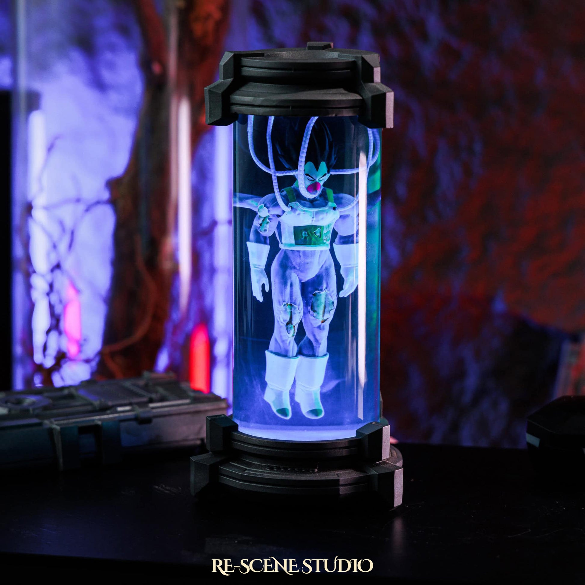 Vegeta Healing Pod Resin Epoxy Lamp Multicolor / Size XL: 19 x 9 x 9 (cm) – Handmade Epoxy Resin Lamp by Rescene Studio | Rescene Studio