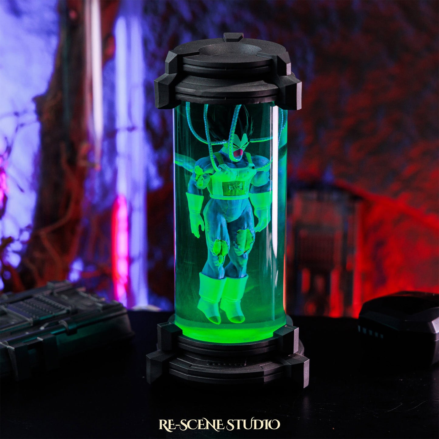Vegeta Healing Pod Resin Epoxy Lamp Multicolor / Size XL: 19 x 9 x 9 (cm) – Handmade Resin Lamp by Rescene Studio | Rescene Studio