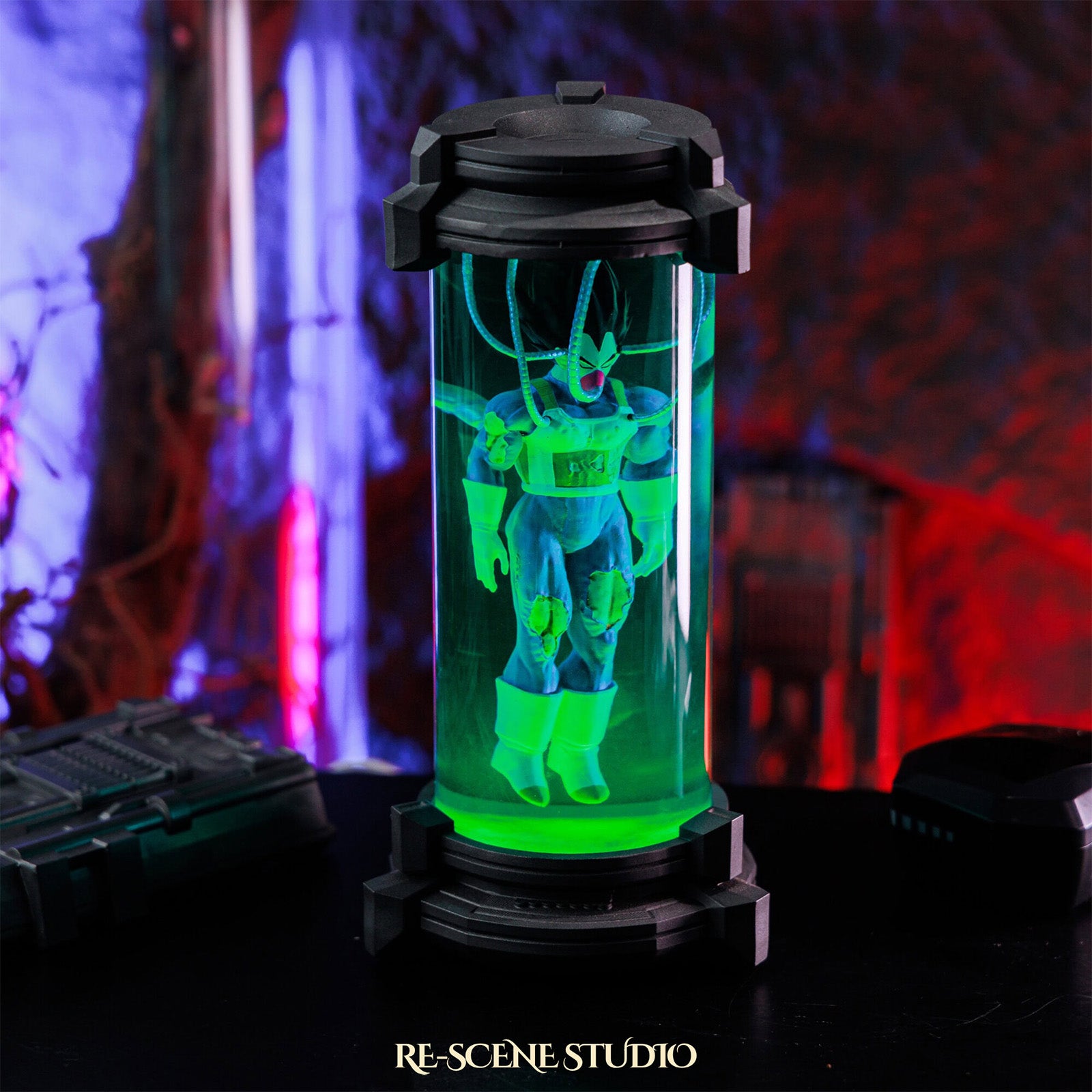 Vegeta Healing Pod Resin Epoxy Lamp Multicolor / Size XL: 19 x 9 x 9 (cm) – Handmade Epoxy Resin Lamp by Rescene Studio | Rescene Studio