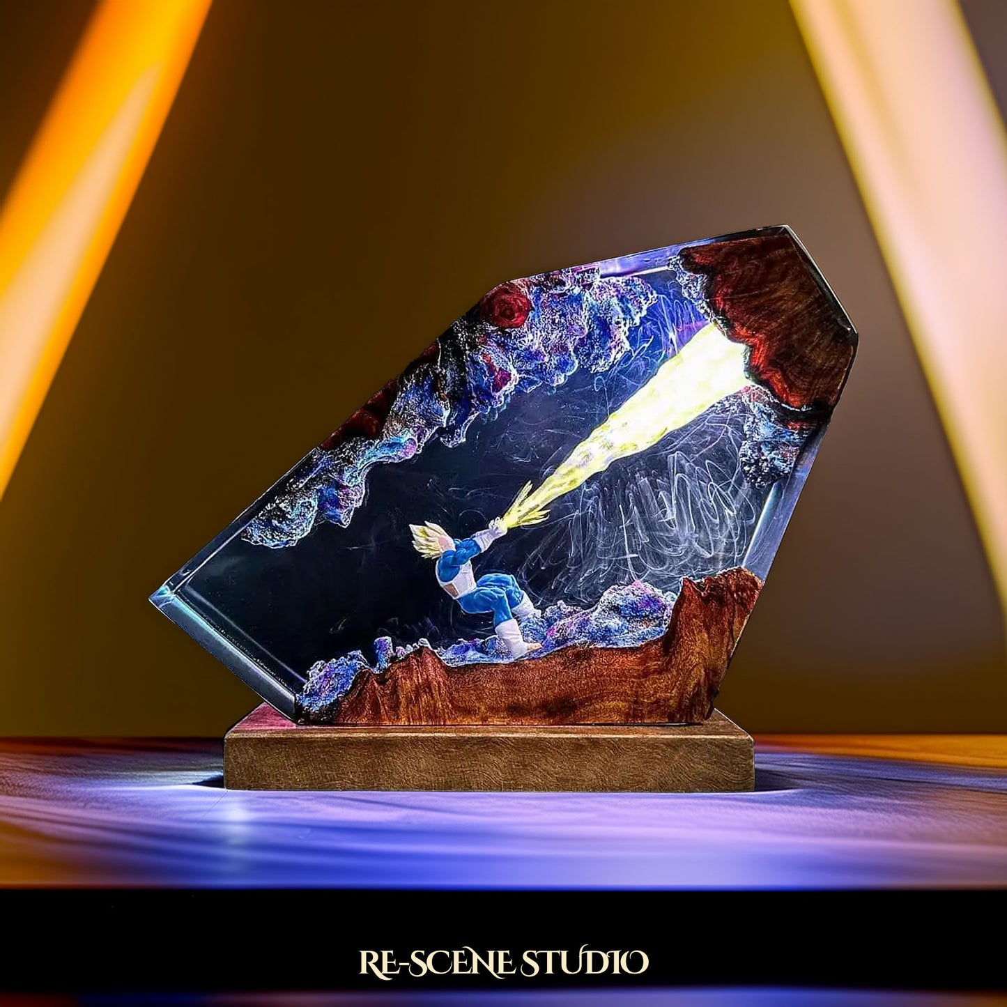 Vegeta Resin Epoxy Lamp Multicolor / Size M: 16 x 10 (cm) – Handmade Resin Lamp by Rescene Studio | Rescene Studio