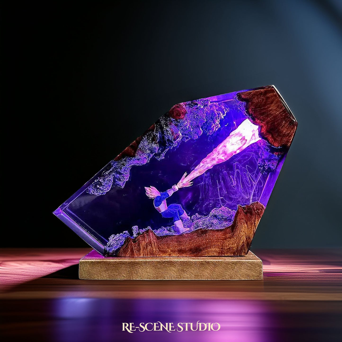 Vegeta Resin Epoxy Lamp Multicolor / Size M: 16 x 10 (cm) – Handmade Resin Lamp by Rescene Studio | Rescene Studio