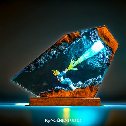 Elite Saiyan Prince Resin Lamp — view 1