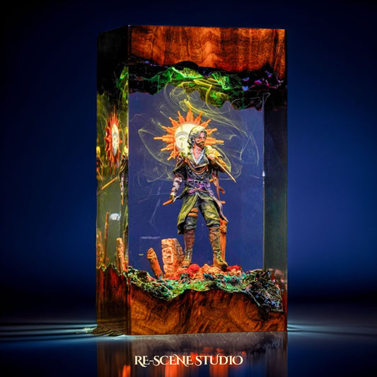 V.erso Resin Lamp — Handcrafted Epoxy Resin LED Lamp | Unique Ambient Decor & Collector's Gift