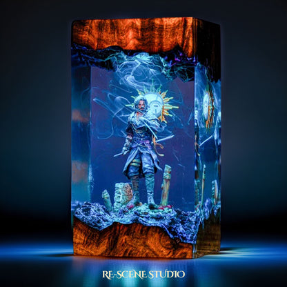 V.erso Resin Lamp — Side Profile View | Handmade Pop-Culture Resin Art, Perfect Themed Gift