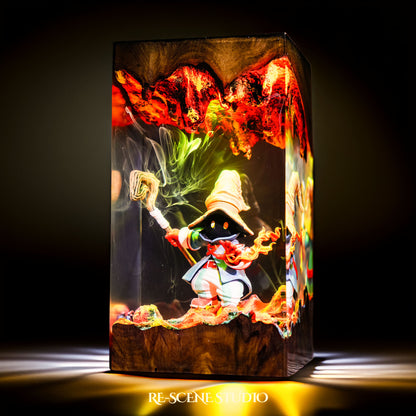 Vivi Ornitier Resin Lamp — Display Setup | Artisan Resin Art Lamp, Ambient Light for Home or Office